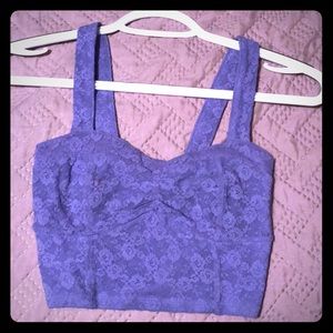 lacey purple crop top